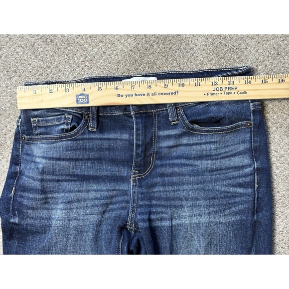 BKE Payton Bootcut Jeans Womens 26x31.5 Dark Blue Denim Faded Mid Rise - Picture 6 of 10
